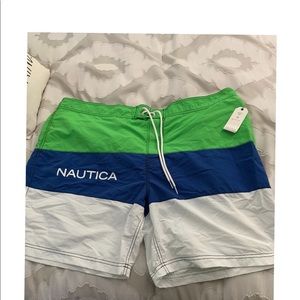 Neverworn mens Nautica swimming trunks.